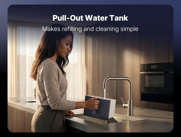 Upstreman Ice Maker Machine, Ice Cube Machines with 6-Minute Quick Ice Production, Insulated Water Tank and Ice Container, Ice in Two Sizes, Digital Control, LED Light and Self-Cleaning Mode, Portable Ice Maker for Kitchen/Home/Office/Party/RV