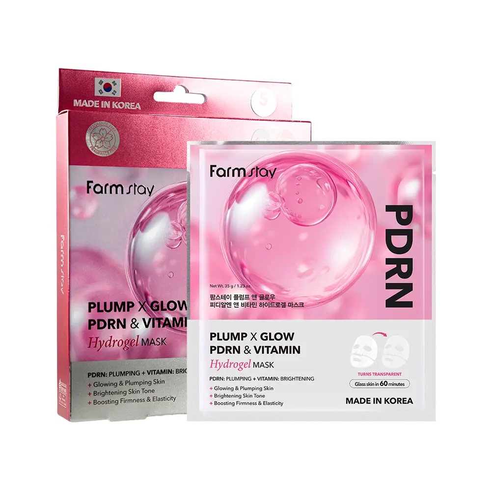 Farmstay pdrn&vitamin hydrogel mask 35g*4sheets