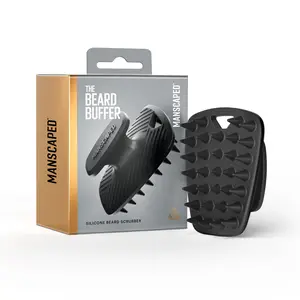 MANSCAPED® The Beard Buffer Silicone Scrubber – Flexible Facial Hair Cleaning Brush for Men, Exfoliating Grooming & Massaging Tool with Soft Silicone Bristles for Deep Clean, 1-Pack