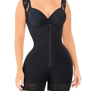 La MAMASOTA Lipo BBL Ultrasecret 8607 High-Waisted Tummy Control Shaper with Zipper Closure for Women Bodysuit Minimalist Basic Black Compression Shapewear - Womenswear Casual Everyday Piece Style