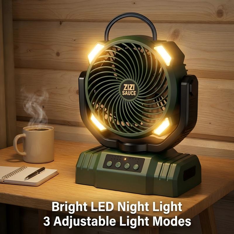Zizi Sauce Portable LED Camping Fan 10000mAh Rechargeable 8.7-Inch Ultra Quiet Foldable Stand Compact Lightweight 3 Speed Settings for Outdoor Activities Operated Fan for CampingPortable Rechargeable Multifunction Fan battery fan rechargeable fan Zizi Sauce Portable LED Camping Fan 10000mAh Rechargeable 8.7-Inch Ultra Quiet Foldable Stand Compact Lightweight 3 Speed Settings for Outdoor Activities Operated Fan for CampingPortable Rechargeable Multifunction Fan battery fan rechargeable fan