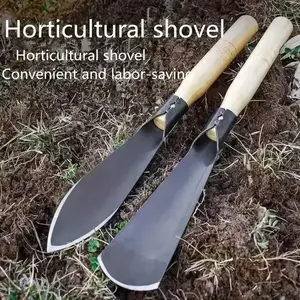 Versatile Garden Shovel Heavy Duty for Planting Flowers Weeding Loosening Soil with Sturdy Iron Hoe for Wild Vegetables Harvest Tool