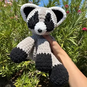 Crochet raccoon handmade plush