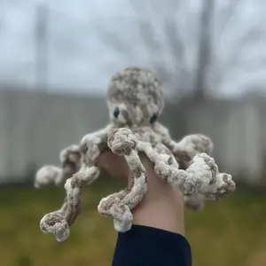 Hand crocheted brown drift the octo