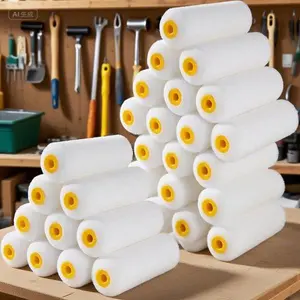 4 Inch Foam Rollers for Painting, High Absorption Mini Paint Rollers 20 Pack, Small Foam Rollers for House Painting, Reusable Smooth Finish Paint Tools, Durable 4 Inch Foam Roller Set