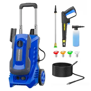 2500 PSI Electric Pressure Washer,  1.85 GPM High Pressure Washer for Car Cleaning Machine with Adjustable Spray Nozzle Foam Bottle and Hose Reel Home Driveway Patio Deck