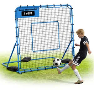 【FathersDayGift】VEVOR Soccer Rebounder Net, Quick-Switch Angle Soccer Goal Rebounder for Control, Passing Practice, Heavy-Duty Iron Frame & PE Net, Easy Setup Ball Training Aids & Equipment for Teens&Adults,7 x 6 ft