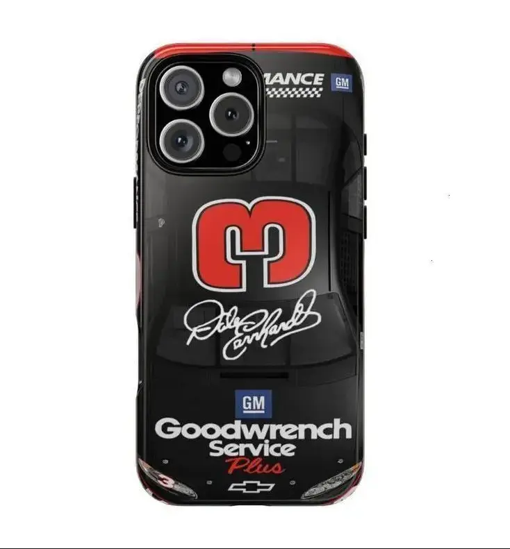 Dale Earnhardt Chevrolet Monte Carlo NASCAR Phone Case Model 03 Goodwrench Service Plus Racing Spirit Protective Cover, Dual Layer Shock Absorbent Protective Cover Suitable for iPhone 17-11 Pro Max/Plus and  Samsung Galaxy S23-25