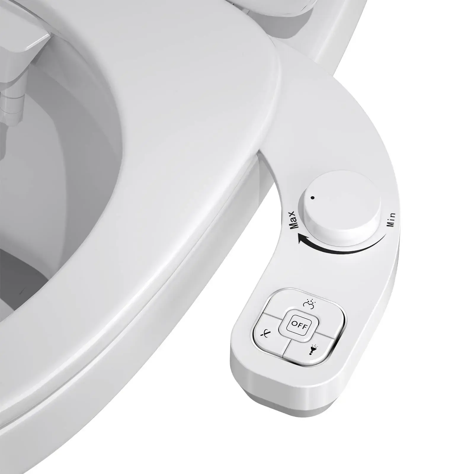 SAMODRA Non-Electric Left-Hand Bidet - Self Cleaning Dual Nozzle (Frontal and Rear Wash) Fresh Water Bidet samodra
