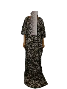 Matching cheetah Print Baati with Gabasaar 2-Piece Set Everyday Modest Comfort