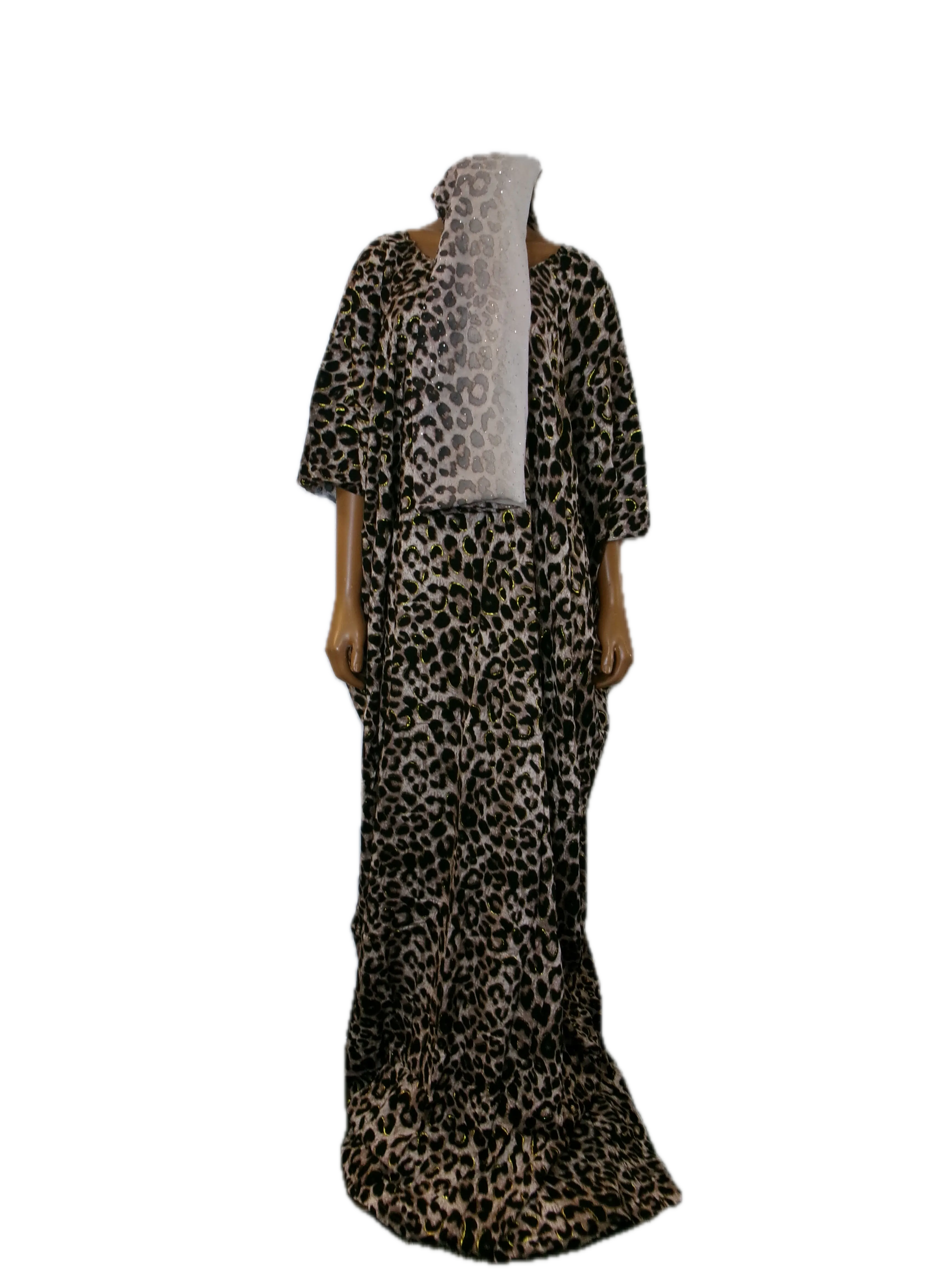 Matching cheetah Print Baati with Gabasaar 2-Piece Set Everyday Modest Comfort