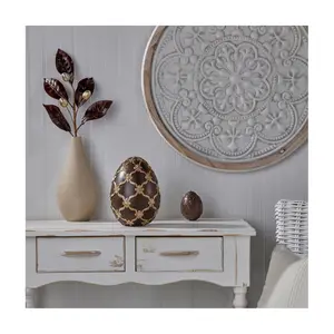 9" Gilded Lattice Egg by Valerie