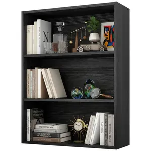 Tall 39" 4-Tier or 29" 3-Tier Open Bookcase – Freestanding Storage Unit with Anti-Topple Design for Home Office, Study, Cubicle – Rust Brown / Black / White