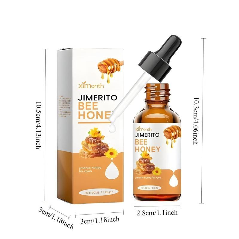 Jimerito Honey Eye Drops - Fast-Acting Cleansing & Soothing Serum for Brighter Calm Eyes in 7 Days - Daily Use