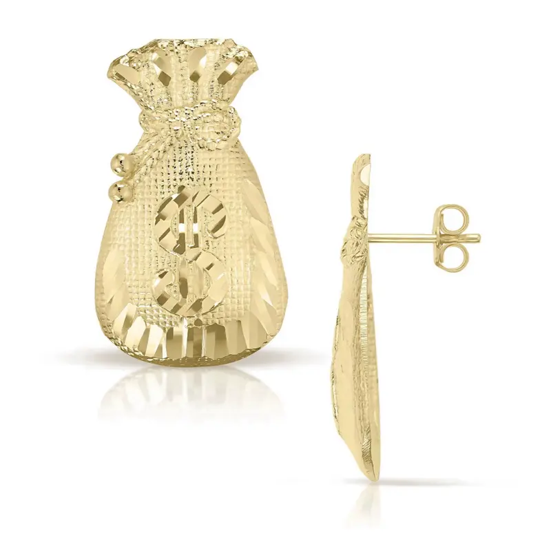 18K Stamped Gold Nugget Jewelry – Chains & Earrings (Waterproof, No Tarnish)