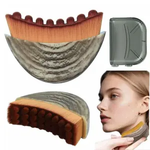 Cotsoco Lymphatic Contour Face Brush for Jawline & Chin Sculpting, DryBrushing Massager for Lymphatic Drainage &Facial Fatigue Relief, Ergonomically Designed to Fit The Skin Precisely, Gift for Women,Christmas Gift, New Year Gift，Birthday Gift