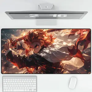 Rengoku Mouse Pad Flame Hashira Desk Mat