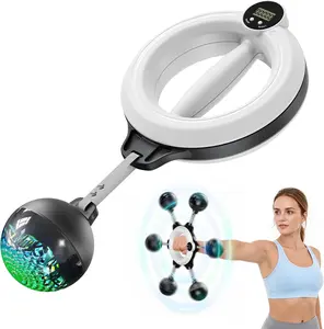 Hoop Twister Arm Trainer, 360° Hand-Crank Forearm and Shoulder Workout Equipment with LED Display, Upper Body Strength Fitness for Men & Women
