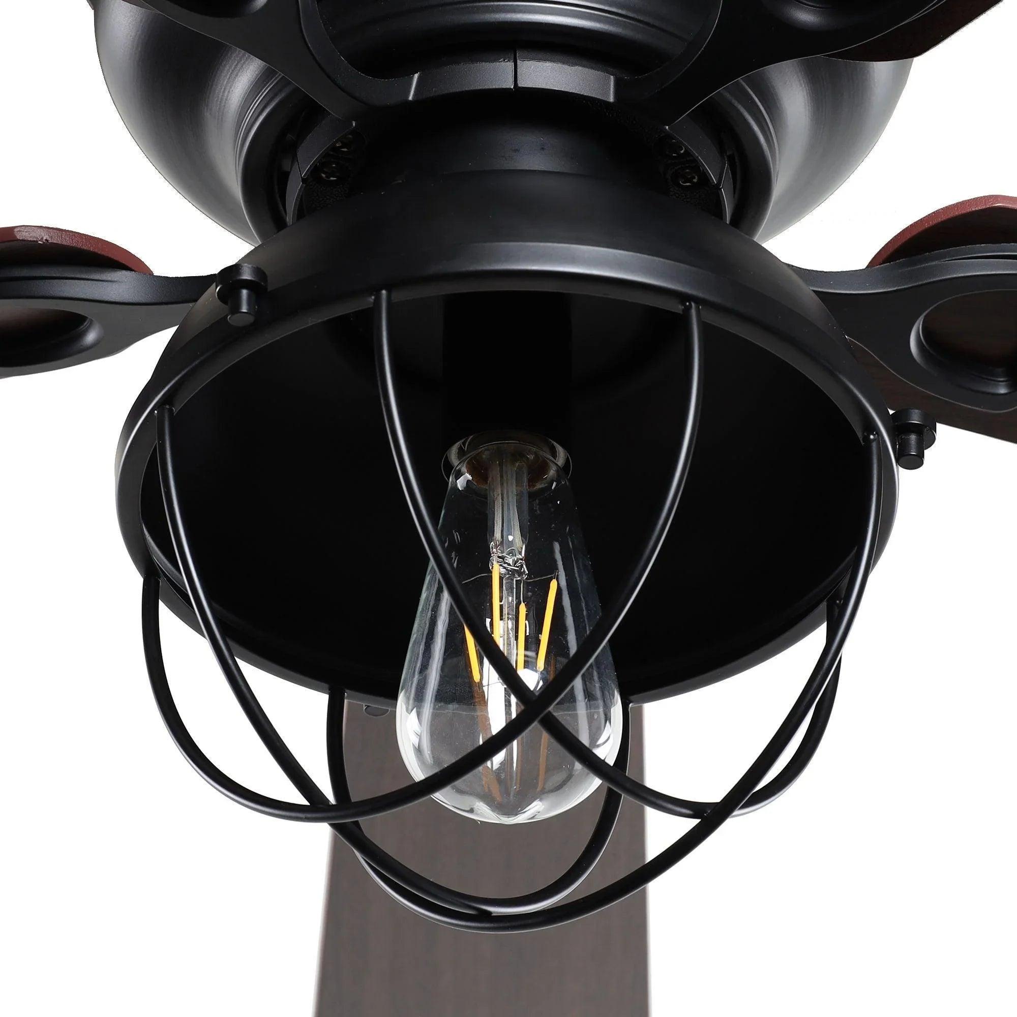 42" Traditional Flush Mount Ceiling Fan with LED Light & Remote Control | Reversible Quiet Motor