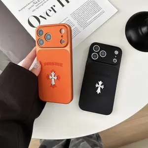 Fashion Brand Laser Heart Apple iPhone Smartphone Case, Full Coverage Lens Protector, Faux Leather, Retro European Style, Anti-Fingerprint Hard Shell, Accessories