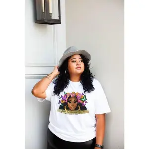 "Ethereal Glow" - Honey Gold - Glo Mama Glo T-Shirt in White