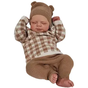 TopLink 48cm 19inch Soft Vinyl Reborn Baby Doll with 3D-Paint Skin & Visible Veins Art Toy for Boys Sleeping Bebe Bathe Play House Toy Ideal for Gifts & Play Lifelike Realistic Newborn Newborn Babe Dolls