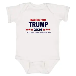 [NEW] Babies For Trump 2026 Onesie, Trump Lover Onesie, Newborn Baby Clothing, Vintage Baby Clothes, Funny Baby Bodysuit,   Bodysuits & One-pieces