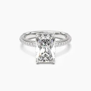 [Vesper Radiant] Certified Radiant Lab Grown Diamond Engagement Ring (TW 1.1ct)
