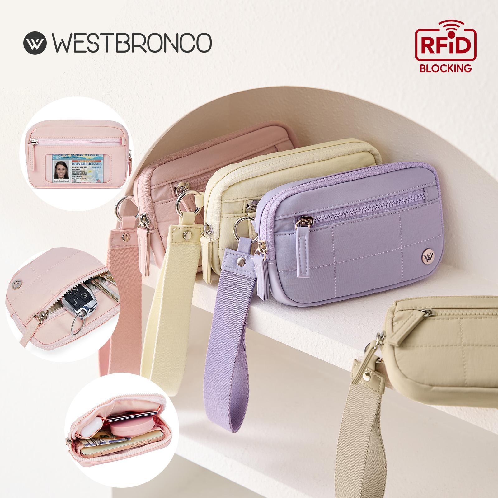 WESTBRONCO RFID Puffer Wristlet Summer Trendy eco Friendly Wallet for Women Mom with ID Pocket Fashion Purse Card Holder Phone RFID Blocking Pouch Compact Daily Use Gift for her Summerwins DealsForYouDays