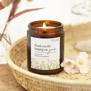 Nursery Teacher Gift, Gift For Preschool Teacher, Personalised Scented Candle, Christmas Gift