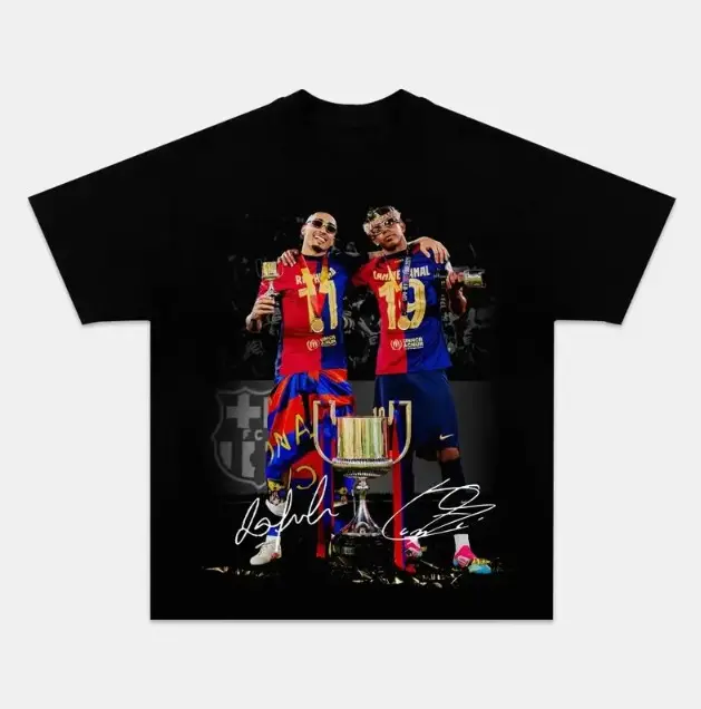 Youth and Adult Raphinha & Lamine Yamal Graphic Tee, Unisex Shirt, Gift For Fans
