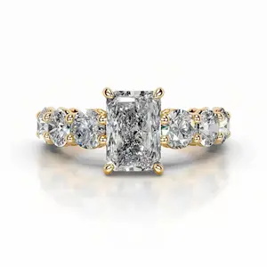 Lab-grown diamond, 11051, 2 ct; D- VS1; Radiant cut lab-grown diamond  ring; IGI certified; light luxury, premium feel; versatile for everyday wear; engagement/proposal diamond ring; S925 sterling silver.