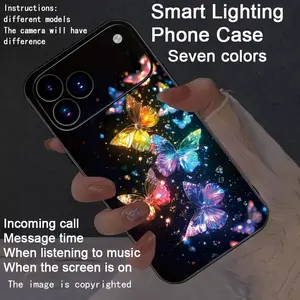 Colorful intelligent luminous phone case compatible Fo iphone17Air/17Pro/17promax/16promax/15promax/14promax/13promax/12promax/11promax/XSmax/XR/X/XS/7G  Colorful Intelligent Luminous Voice Controlled Phone Case - Luminous Technology, Cover