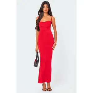 Edikted Women's Clea Open Back Maxi Dress