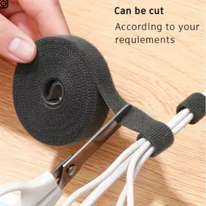 Self-Adhesive Magic Tape Cable Organizer, 5 Meter Strong Adhesive Wire Management Strap, Cuttable Data Line Storage Tool, Multifunctional Cable Tie for Home Use