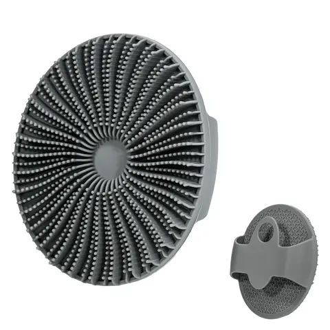 Unisex Silicone Handheld Shower Body Scrubber - Single Item, All-Skin Friendly Bath Accessory, Handheld Shower Back Scrubber for Back Cleaning, Gentle for Sensitive Skin, Exfoliating, Massaging