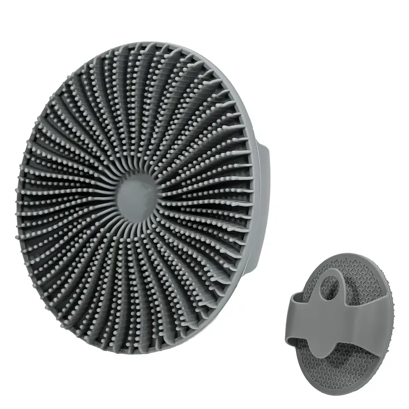 Unisex Silicone Handheld Shower Body Scrubber - Single Item, All-Skin Friendly Bath Accessory, Handheld Shower Back Scrubber for Back Cleaning, Gentle for Sensitive Skin, Exfoliating, Massaging