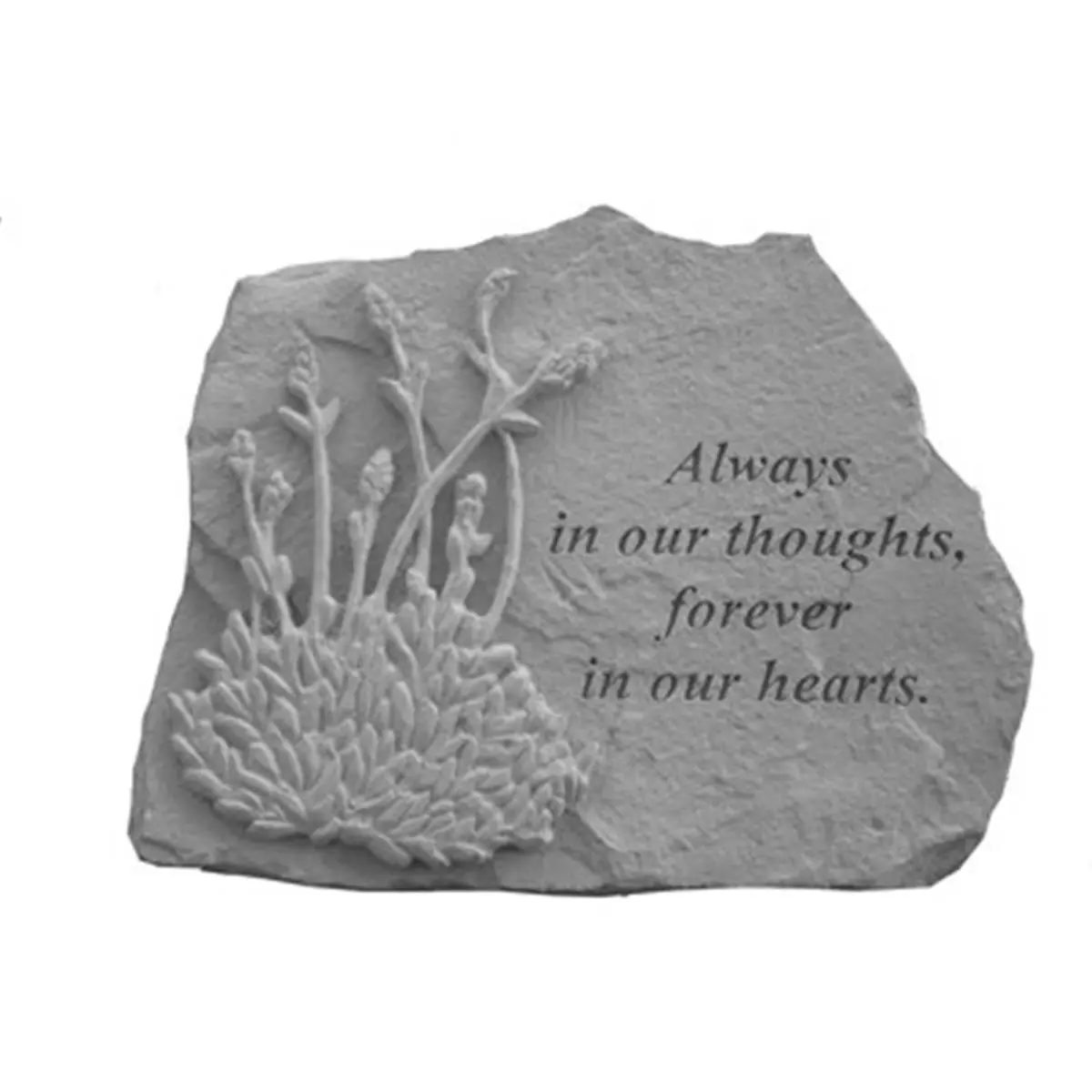Kay Berry Always In Our Thoughts Lavender Decorative Plaque, 10 x 7.5 in, 3 lbs, Suitable for Fences, Walls, Literature & Art Themed Home Accent, Cast Stone