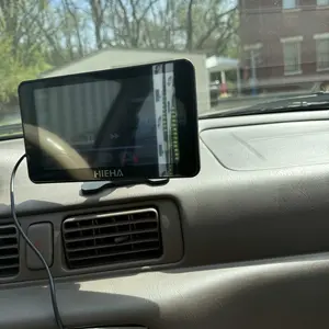 【HiEHA】2026 Wireless Portable Carplay and Android Auto 7" Touchscreen Bluetooth 5.2 Carplay Screen with Mirror Link AUX FM for All Vehicles