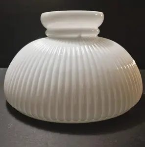 39691 White Rib Ten Inch Student Lamp Shade – 6-1/4" Height, USA Made