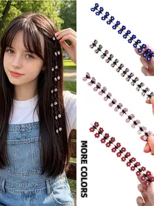 12 Small Hair Clips for Women, Colorful Rhinestone Floral Hair Clips, Alloy + Rhinestone, Non-Slip Strong Hold, Cute Style, All Seasons