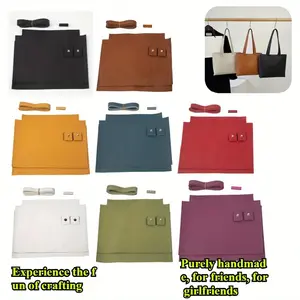 Handmade Stitched Tote Bag Material Kit, Vintage Feel, Complete Wiring, Easy Sewing, DIY Large Capacity Commuter Bag