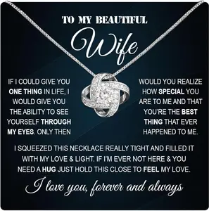 Dododi To My Wife Necklace From Husband With Heartfelt Message, To My Soulmate Necklace For Women, Necklace For Wife From Husband, Soulmate Gifts For Her, Birthday Gifts For Wife, Wife Birthday Gift Ideas A3