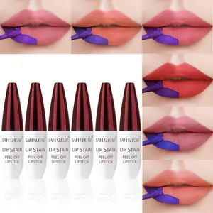 3/6-Color set Metallic Blue Peel-Off Lip Stain - Smudge-Proof Matte Velvet Formula, Waterproof & Long-Lasting Lip Gloss with Electric Blue & Cobalt Shades, Hypoallergenic Vegan for All Skin Tones, Perfect Women's Gifts