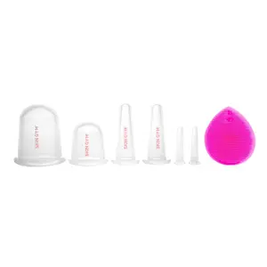 Skin Gym Face & Body Cupping Set - Includes Brush & Exfoliant for Skin Care and Comfort