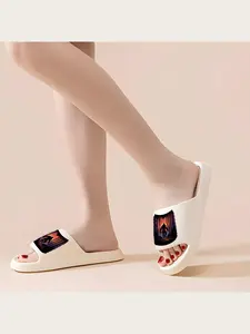 Bigfoot Silhouette Slippers Men Women Plush Fleece Indoor Outdoor Winter Warm Non-slip Home Shoes with Red Sunset Forest Print Cozy Soft House Slippers for Adults Gift Idea