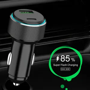95w Super Fast Car Charger with Cigarette Lighter Port, USB PD 60w Quick Charge, Universal Protocol, Fits Most Vehicles