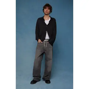 Pacsun Men's Blake Extreme Baggy Jeans Drawstring Gray