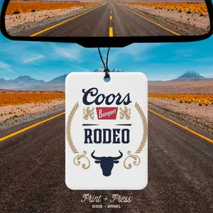 Coors Rodeo Car Air Freshener - Reusable Car Air Freshener & 5ml Bottle of Fragrance in Various Scents