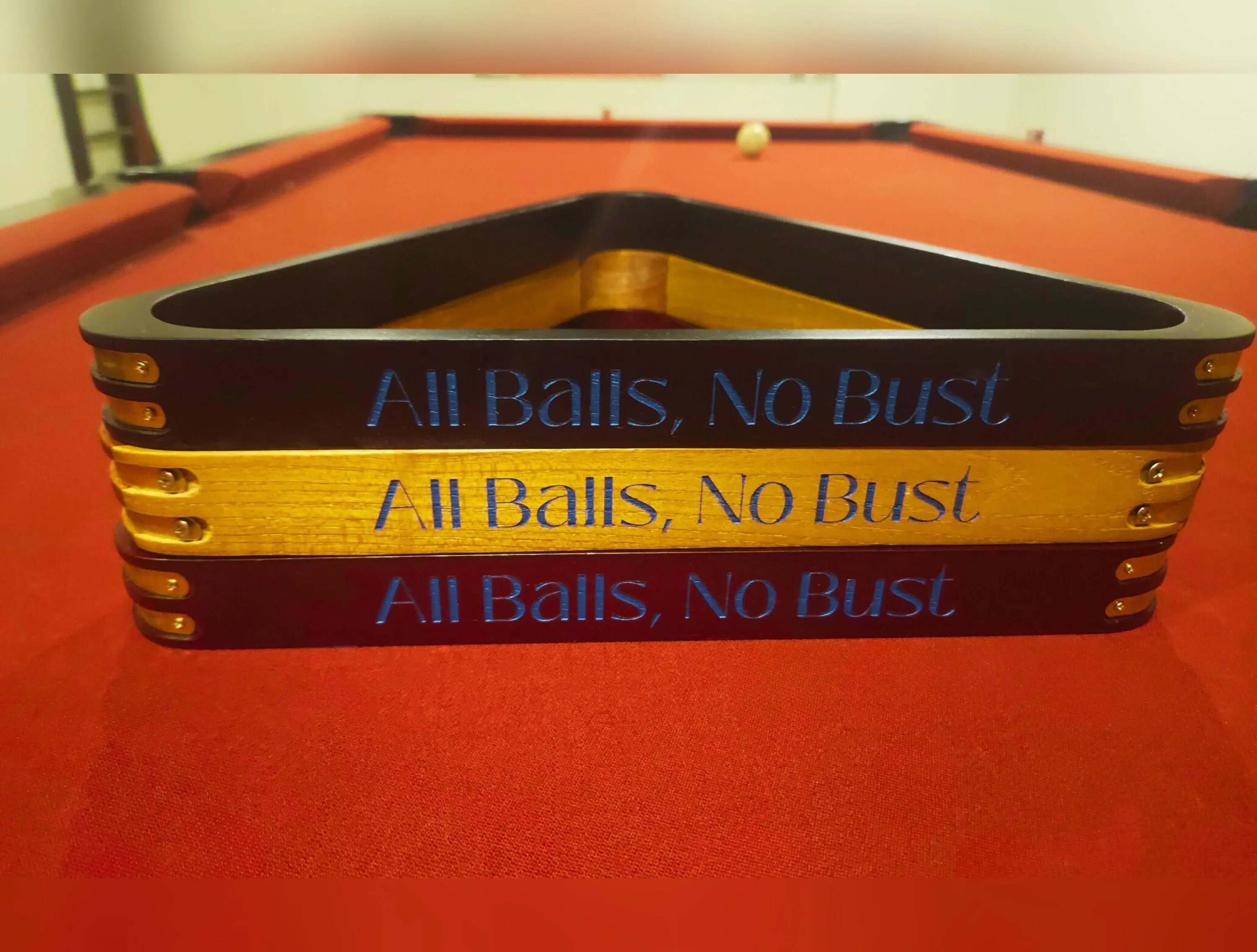 Personalized Billiards Triangle Rack: Custom Pool Decor